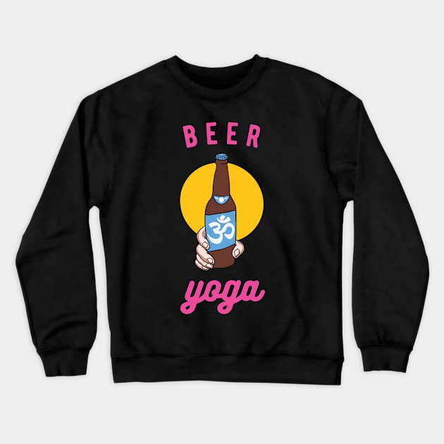 Beer Yoga - Om Cheers Crewneck Sweatshirt by isstgeschichte